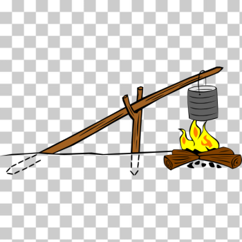 SVG Outdoor cooking crane vector image SVG Outdoor cooking crane vector image