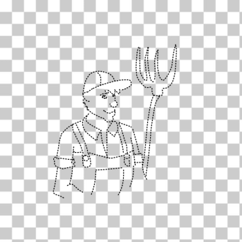 SVG Outlined farmer SVG Outlined farmer