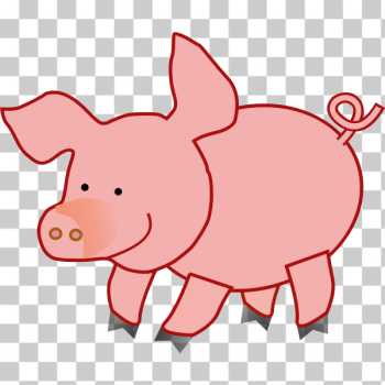 SVG Outlined pig SVG Outlined pig