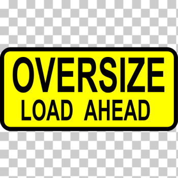 SVG Oversize load ahead vehicle traffic road vector sign SVG Oversize load ahead vehicle traffic road vector sign
