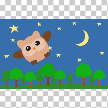 SVG Owl at night SVG Owl at night