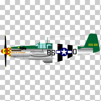 SVG P-51B fighter