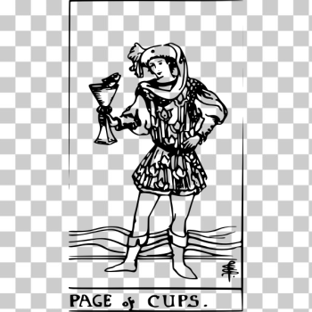 SVG Page of cups tarot card SVG Page of cups tarot card