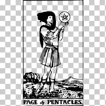 SVG Page of pentacles tarot card SVG Page of pentacles tarot card