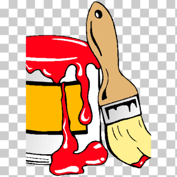 SVG Paint can with brush vector illustration SVG Paint can with brush vector illustration