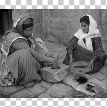SVG Palestinian Women Grinding Coffee Beans 1905 SVG Palestinian Women Grinding Coffee Beans 1905