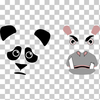 SVG Panda and hippo SVG Panda and hippo