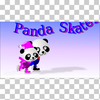SVG Panda ice skating SVG Panda ice skating