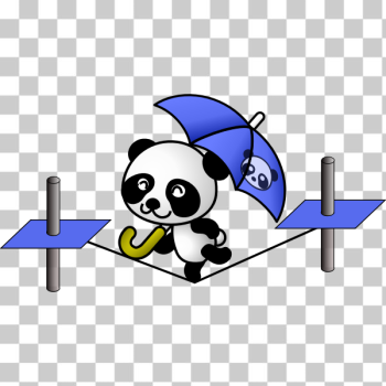 SVG Panda on a tightrope vector image SVG Panda on a tightrope vector image