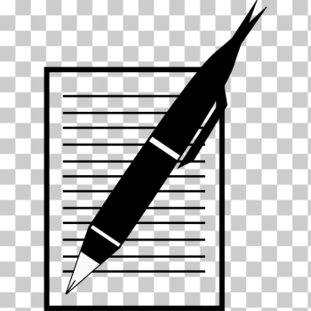 SVG Paper and pen silhouette