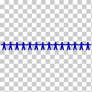 SVG Paper people in row