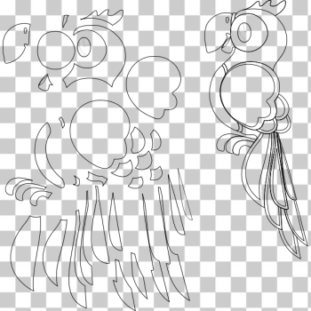 SVG Parrot in coloring peaces SVG Parrot in coloring peaces