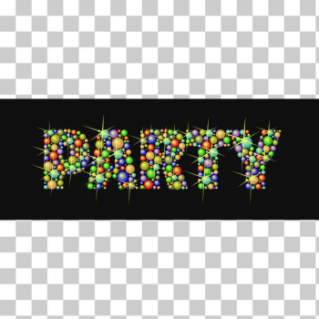 SVG Party banner black background