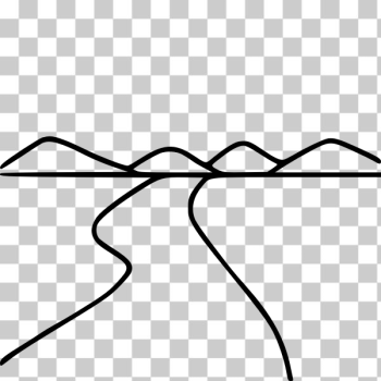 SVG Path towards mountains SVG Path towards mountains