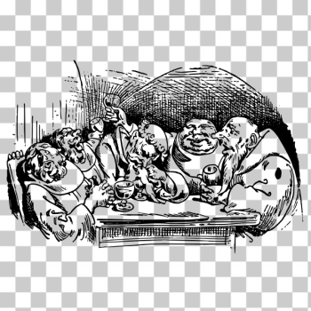 SVG People drinking at the table vector illustration