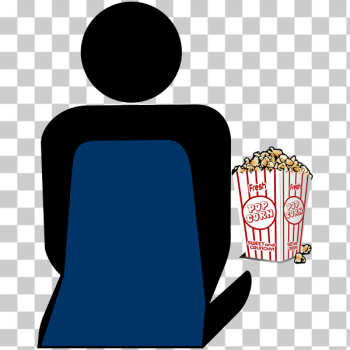 SVG Person with popcorn at the cinema vector symbol SVG Person with popcorn at the cinema vector symbol