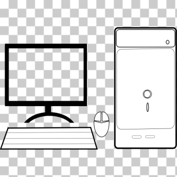 SVG Personal computer configuration vector illustration SVG Personal computer configuration vector illustration