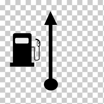 SVG Petrol pump on your left TSD vector sign