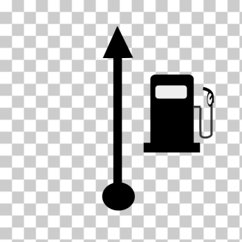 SVG Petrol pump on your right TSD vector sign