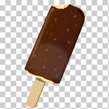 SVG Photorealistic vector illustration of a chocolate ice-cream on a stick