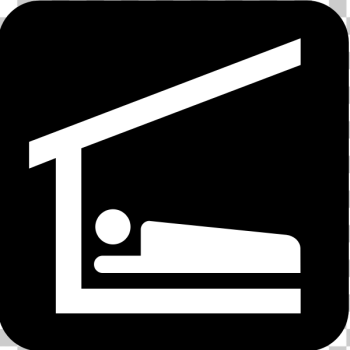 SVG Pictogram for a sleeping shelter vector image SVG Pictogram for a sleeping shelter vector image