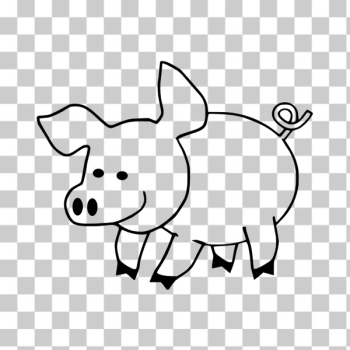 SVG Pig stamp vector image SVG Pig stamp vector image