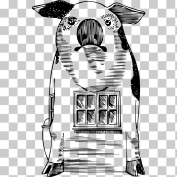 SVG Pig stand clipart SVG Pig stand clipart