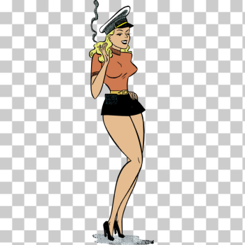 SVG Pin-up blond