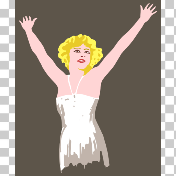 SVG Pin-up lady with blond hair SVG Pin-up lady with blond hair