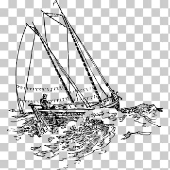 SVG Pink boat at sea vector image SVG Pink boat at sea vector image