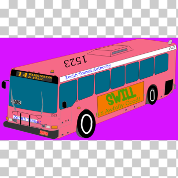 SVG Pink city bus vector graphics SVG Pink city bus vector graphics