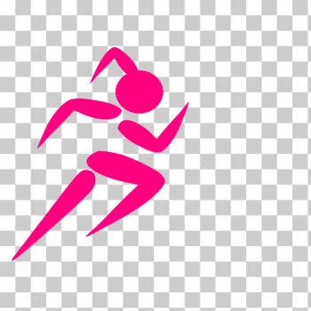 SVG Pink girl running SVG Pink girl running