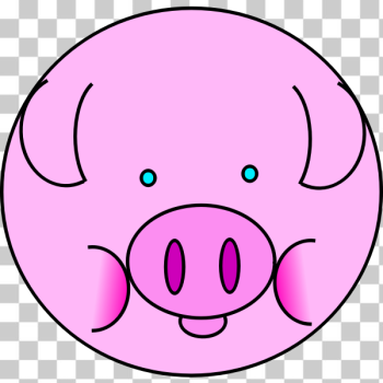 SVG Pink pig vector image SVG Pink pig vector image