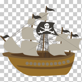 SVG Pirate boat image