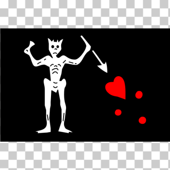SVG Pirate flag bloody hearts vector image SVG Pirate flag bloody hearts vector image
