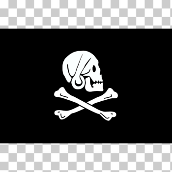 SVG Pirate flag bones and skull vector image SVG Pirate flag bones and skull vector image