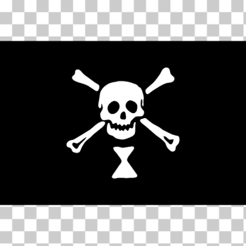 SVG Pirate flag skull and bones vector image SVG Pirate flag skull and bones vector image