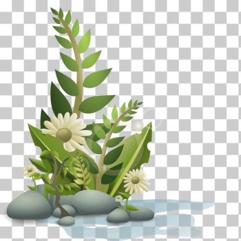 SVG Plants pebbles and flowers vector SVG Plants pebbles and flowers vector