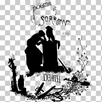 SVG Poems of sorrow and death vector illustration
