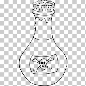 SVG Poison bottle black and white