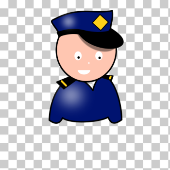 SVG Policeman avatar vector icon