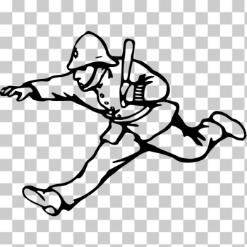 SVG Policeman running