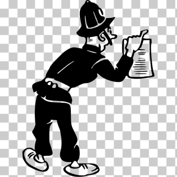 SVG Policeman with warrant