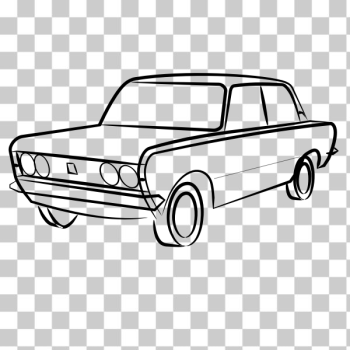 SVG Polish Fiat 125 vector illustration