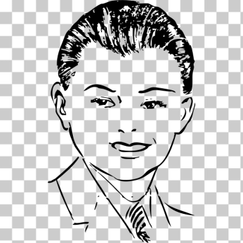 SVG pompadour - front view SVG pompadour - front view