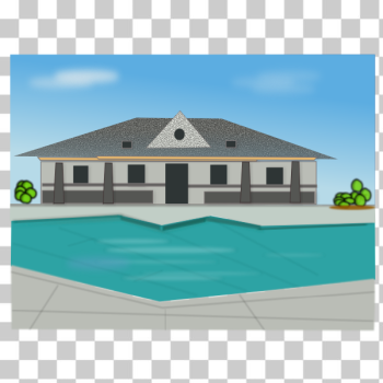 SVG Poolside villa vector illustration SVG Poolside villa vector illustration