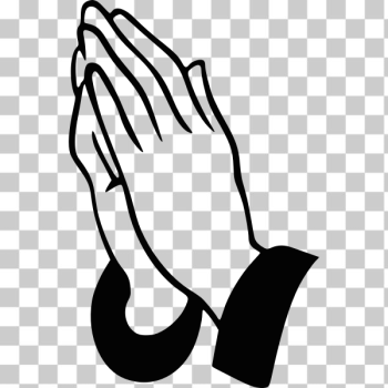 SVG Praying hands vector image