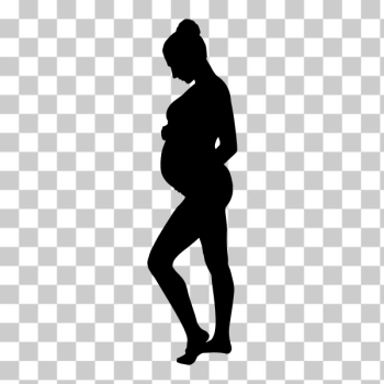 SVG Pregnancy Silhouette Clip Art