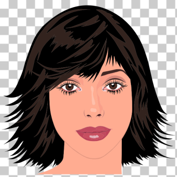 SVG Pretty brunette portrait SVG Pretty brunette portrait