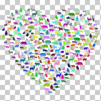 SVG Prismatic animals heart SVG Prismatic animals heart
